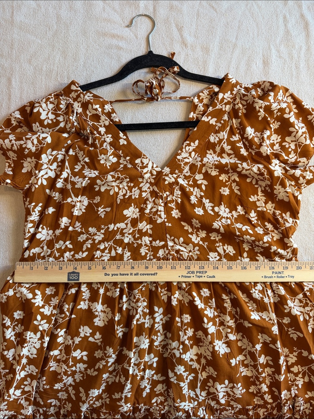 Old Navy Rust Floral V-Neck Midi Dress NWT - Picture 10 of 13